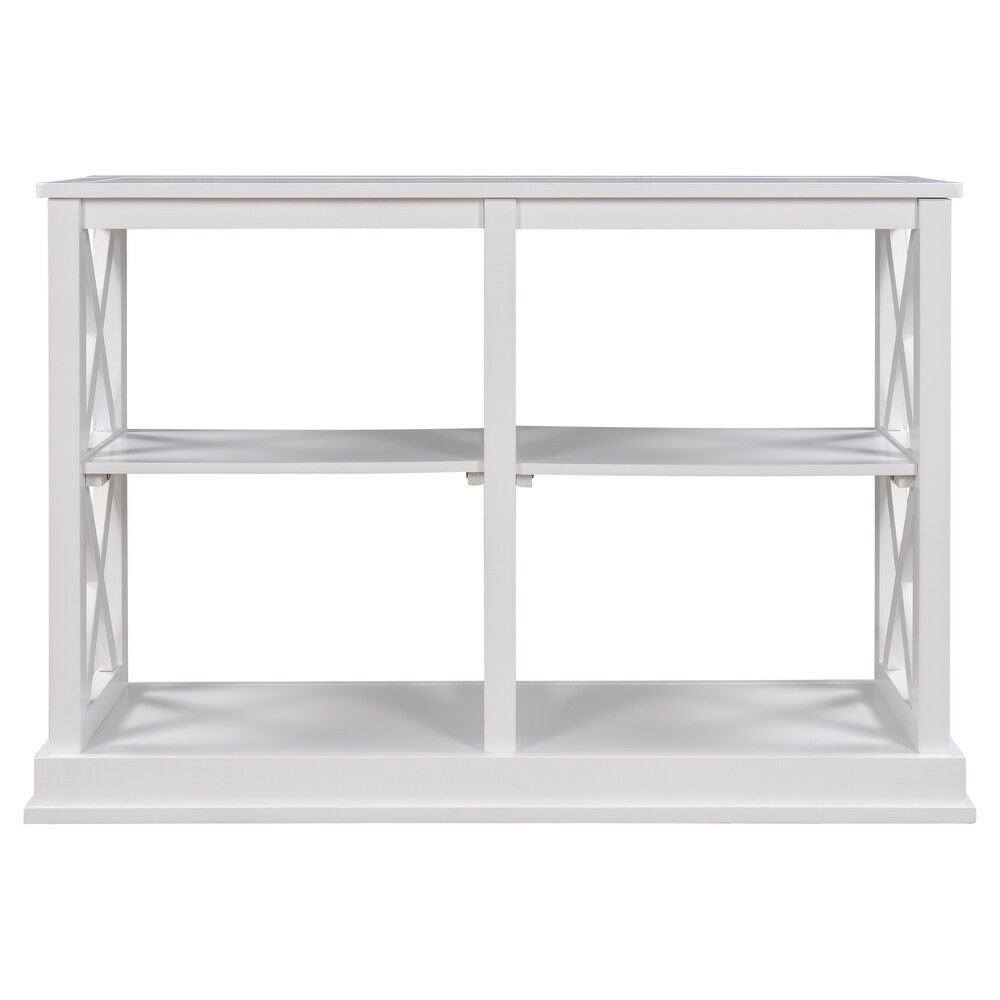 Console Table with 3 Tier Open Storage