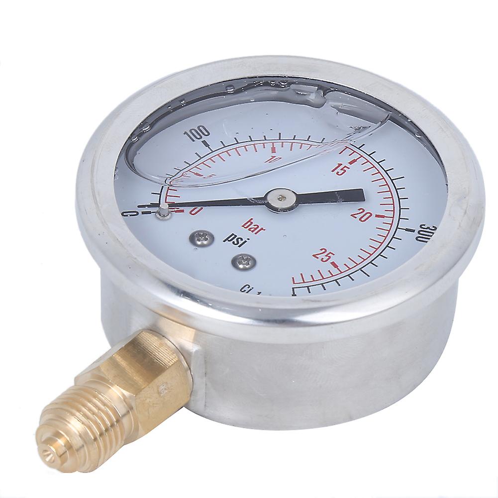 Ts Pgg604-25bar 1/4bsp Y60 High Accuracy Oil Filled Pressure Gauge Meter 0-25bar 0-400psi