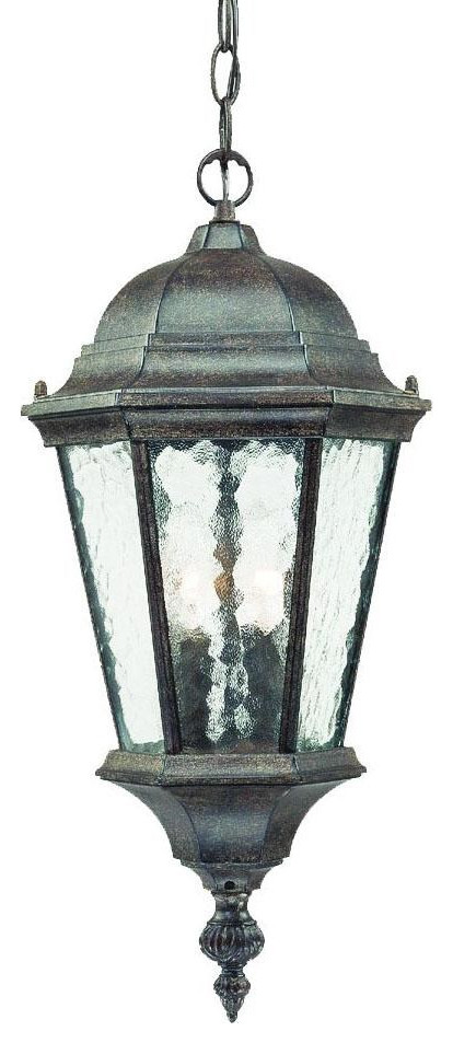 Acclaim Telfair 2 Light Outdoor Hanging Lantern 5516BC   Black Coral   Traditional   Outdoor Hanging Lights   by GwG Outlet  Houzz