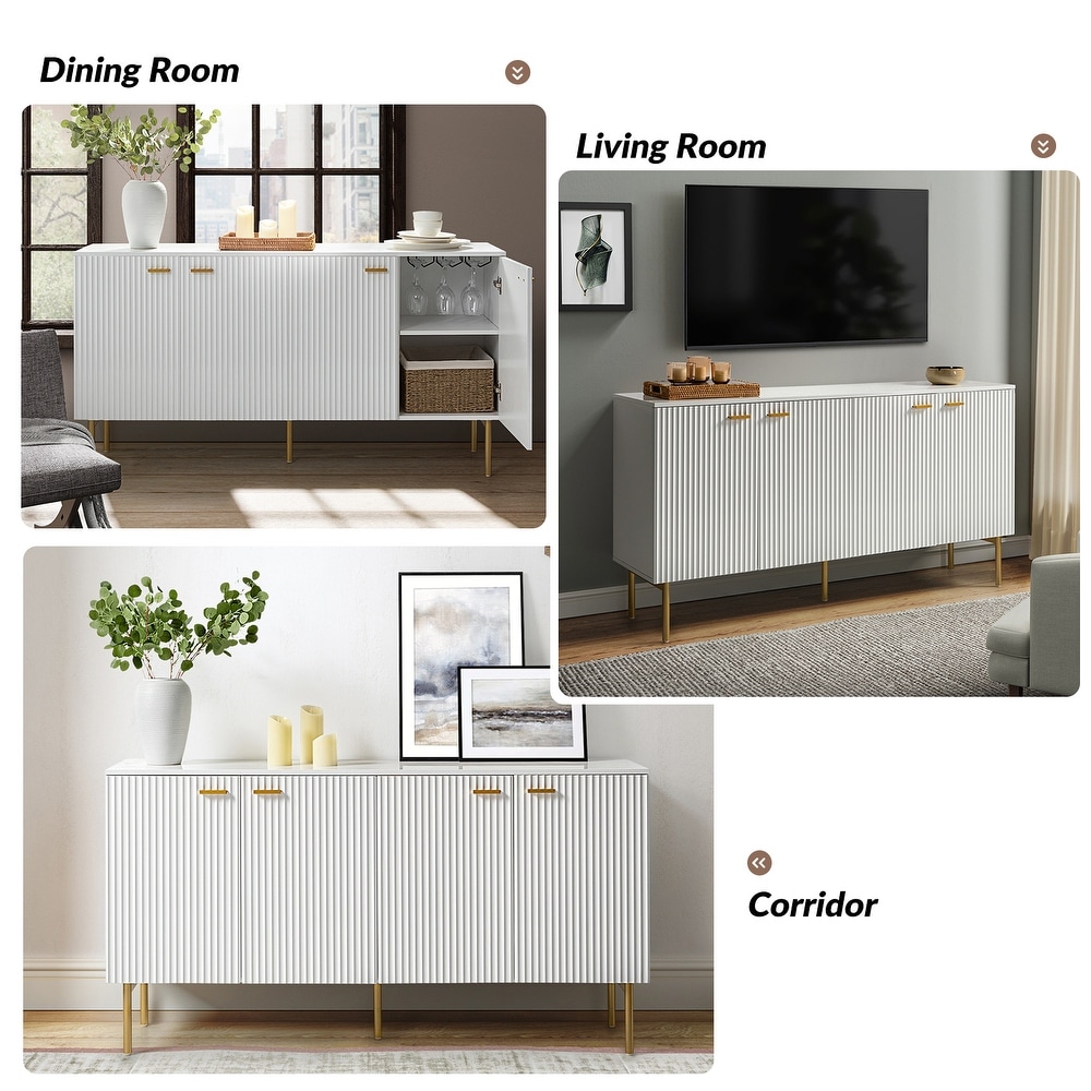 Gilb Modern Storage Sideboard with Adjustable Shelves By HULALA HOME