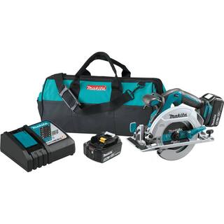 Makita 18V 5.0Ah LXT Lithium-Ion Brushless Cordless 6-12 in. Circular Saw Kit XSH03T