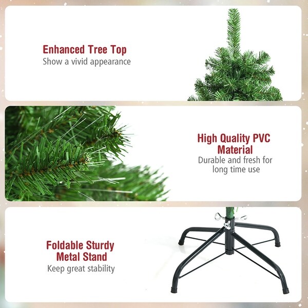 Fiber Optic Artificial Christmas Tree Pre lit Spruce Tree