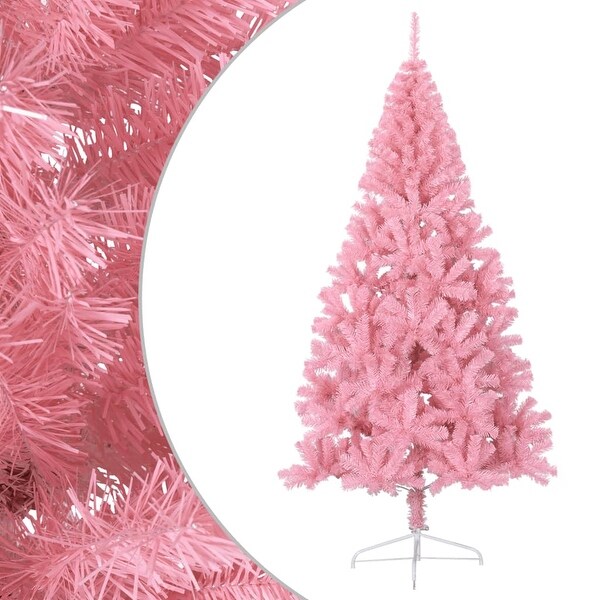 vidaXL Christmas Tree Decoration Artificial HalfCircle Tree with Stand PVC