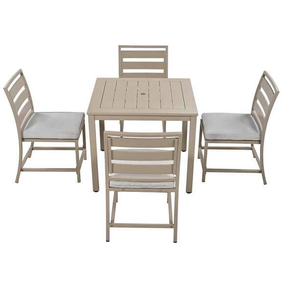 Ustyle Outdoor four person dining table and chairs...