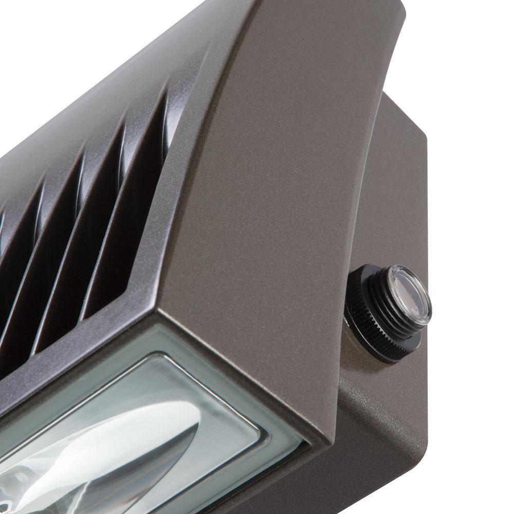 Lumark XTOR 120-Watt Equivalent Integrated LED Bronze Photocontrol Wall Pack Light 5000K XTOR8BRL-PC1