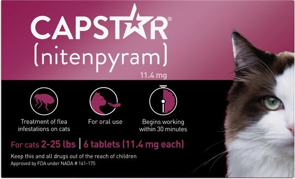 Capstar Flea Oral Treatment for Cats， 2-25 lbs