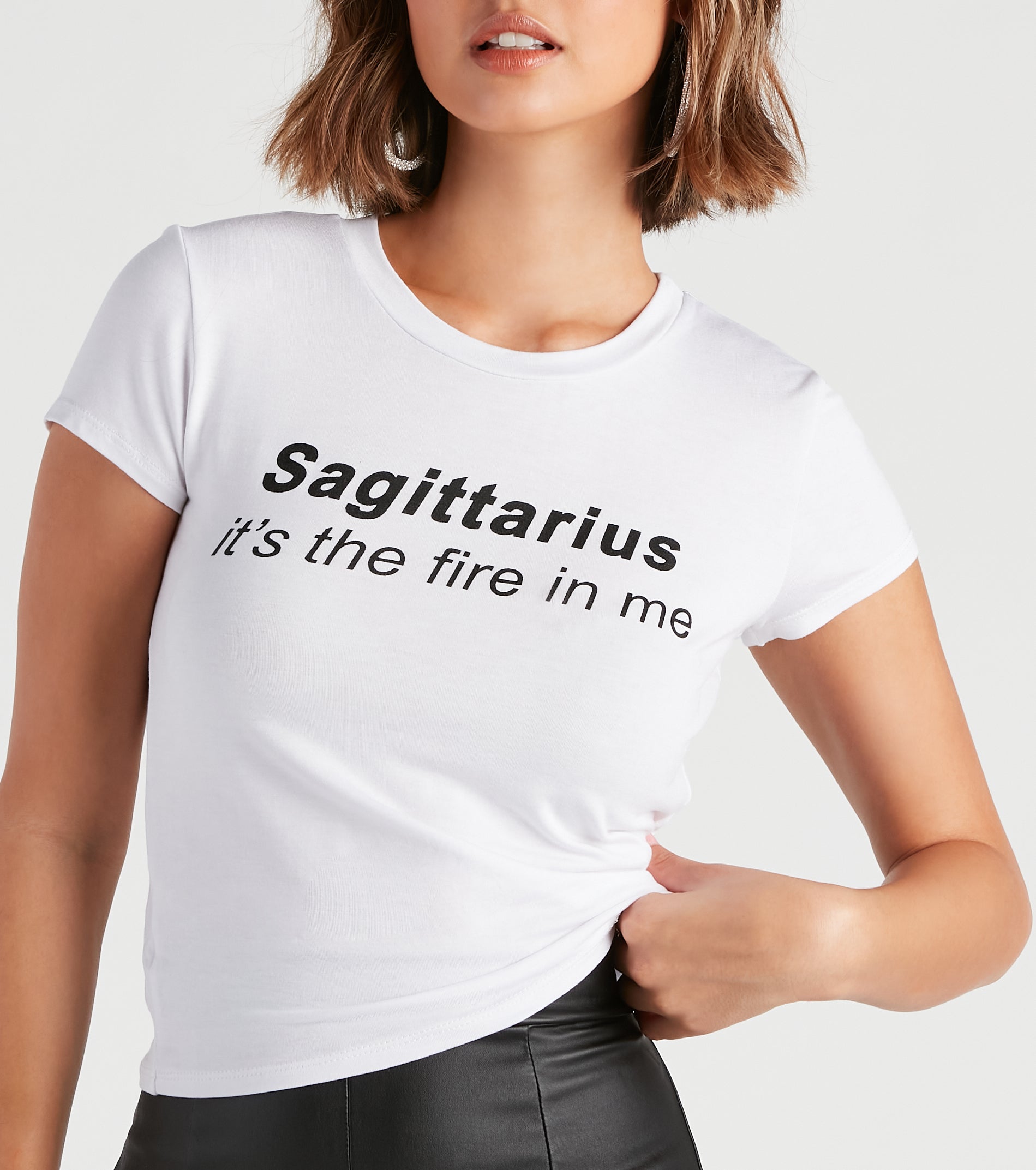 Sagittarius Graphic Crop Tee