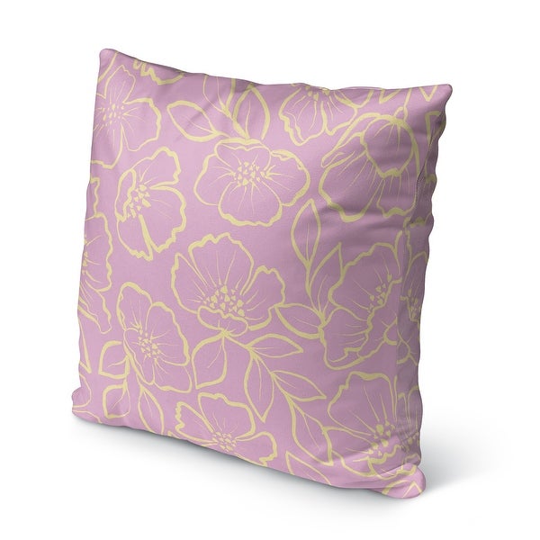 DOGWOOD SKETCH LAVENDER Indoor|Outdoor Pillow By Kavka Designs