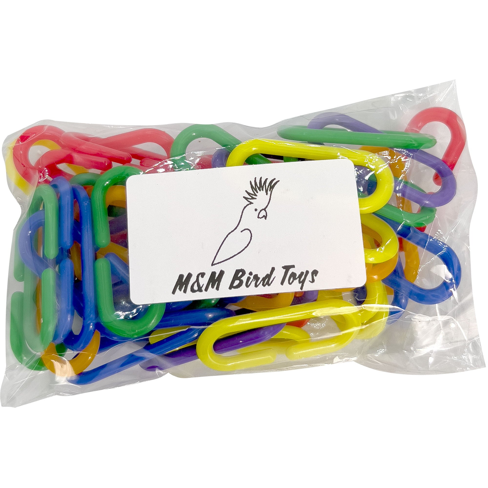 2136 Rainbow Clips Pk50 MandM Bird Toys - Colorful Classic Plastic C Link