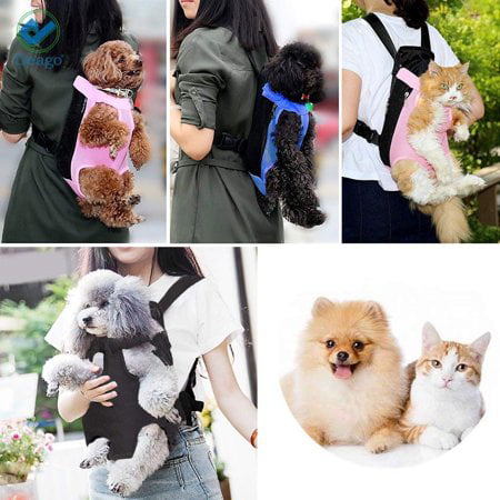 Deago Dog Cat Carrier Backpack Frontpack Carrier Travel Bag Legs Out Easy-Fit for Small Medium Pets Puppiies Outdoor Traveling Camping