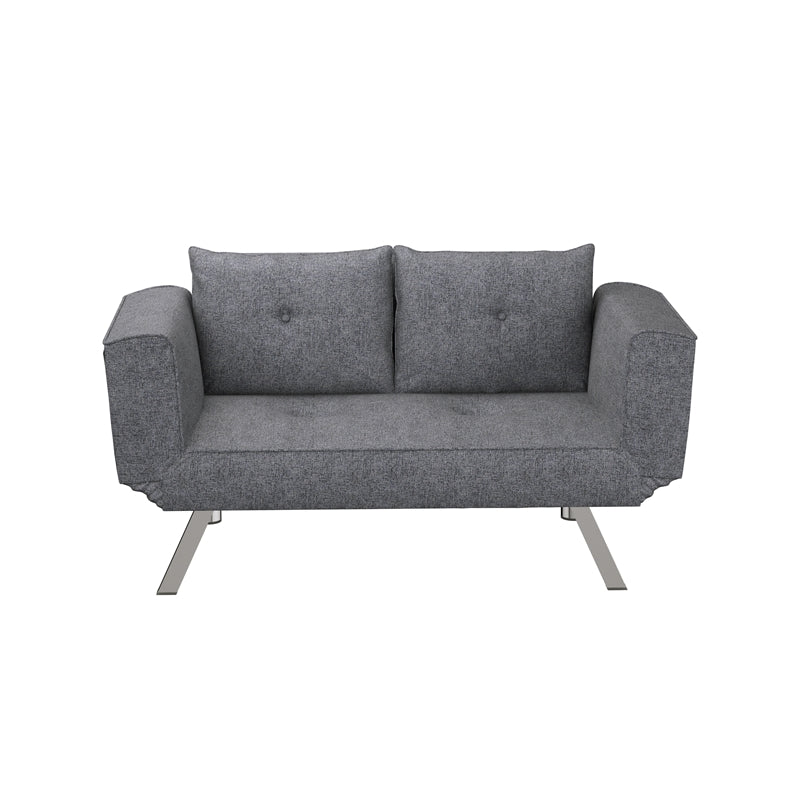 Lifestyle Solutions Serta Morrison Convertible Sofa in Dark Gray Fabric