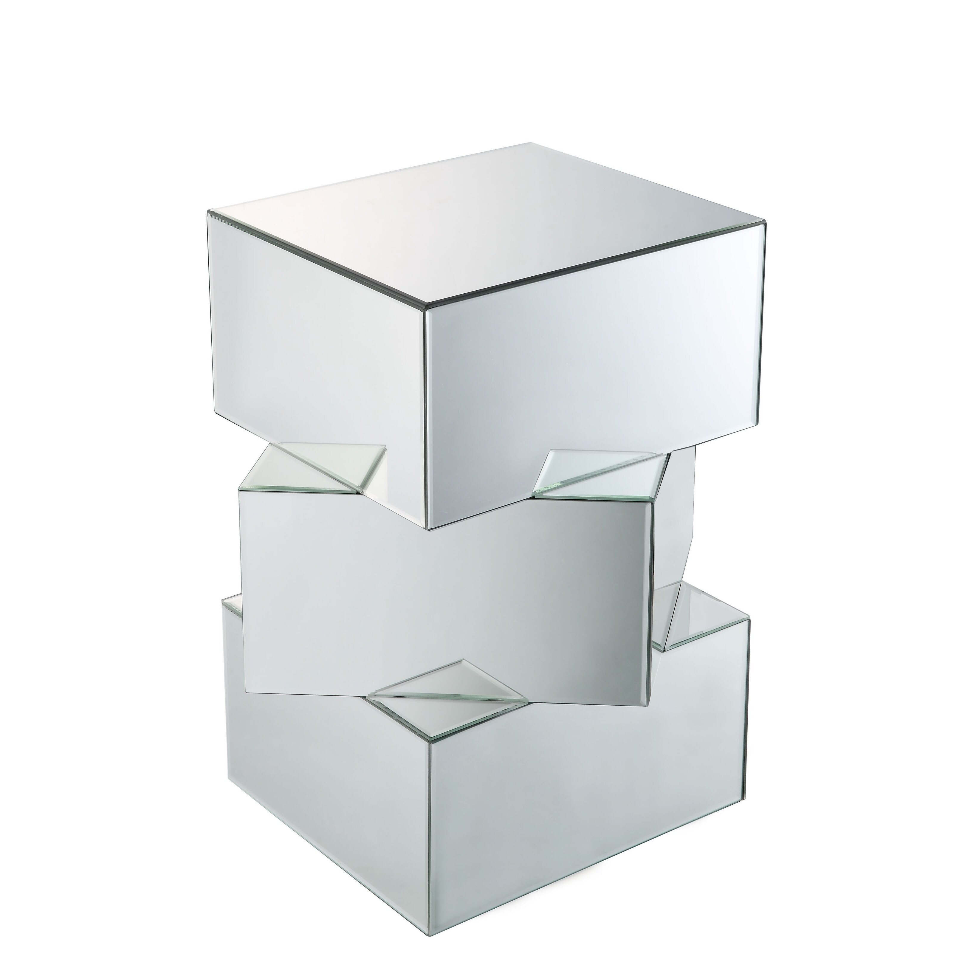 ACME Meria End Table in Mirrored