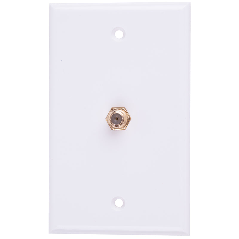 WALLPLATE COAX WHT