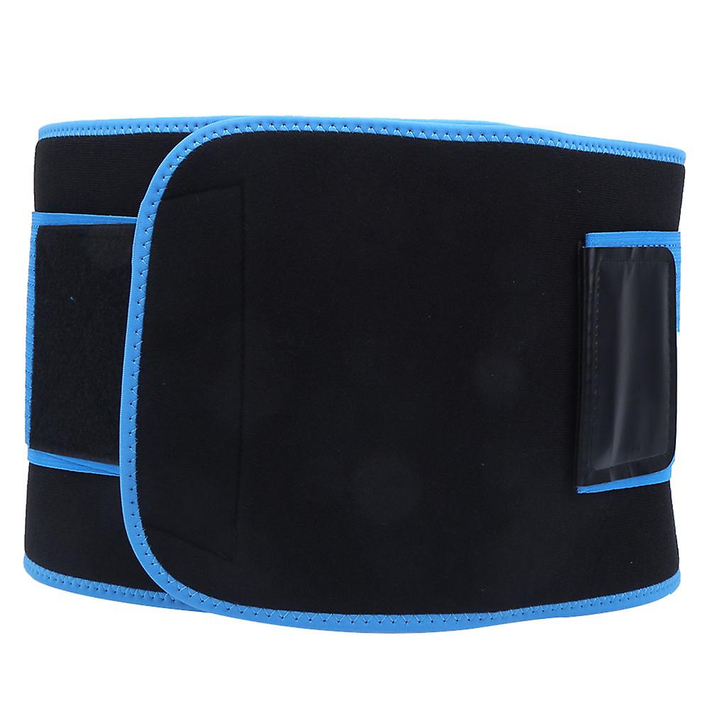 Breathable Mesh Support Exercise Belt Adjustable Waistband Fitness Waist Protectorblue L