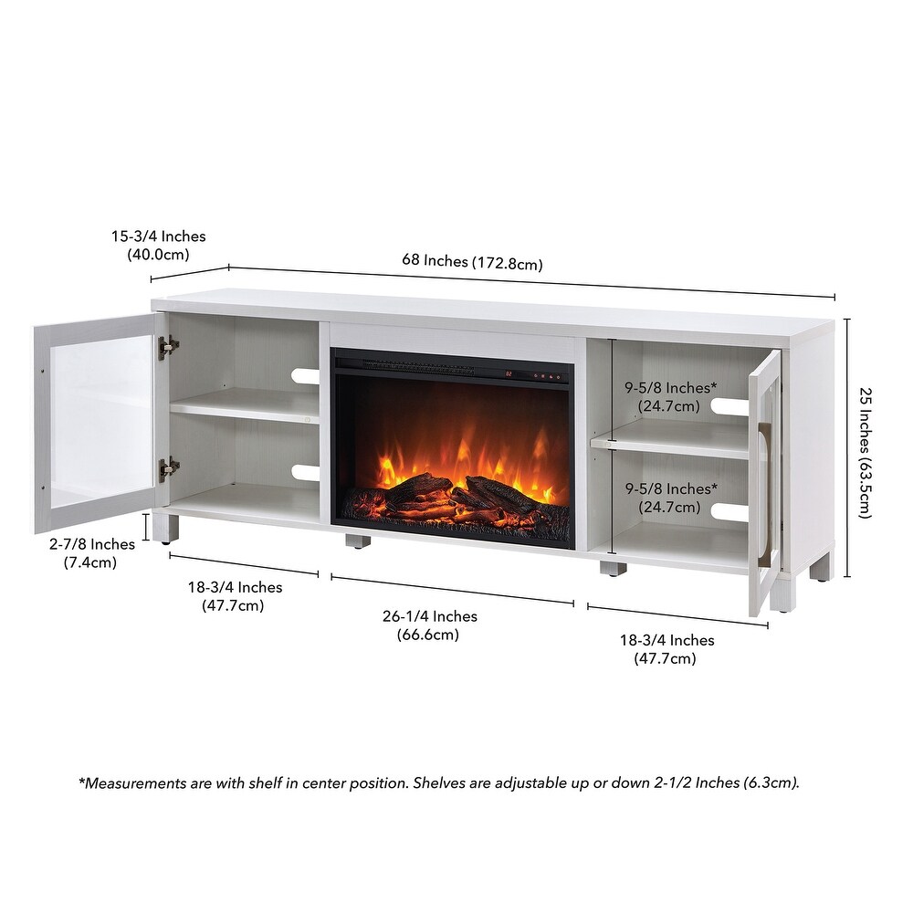 Quincy TV Stand with Fireplace Insert