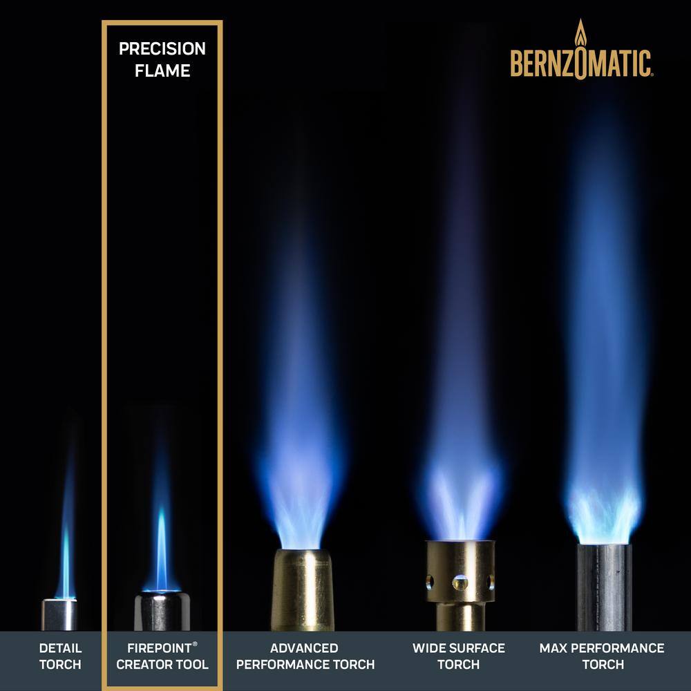 Bernzomatic FirePoint Creator Torch for Map-Pro and Propane Fuel with 41 in. Flexible Extended Hose and Fuel Cylinder Stand BZ8360T