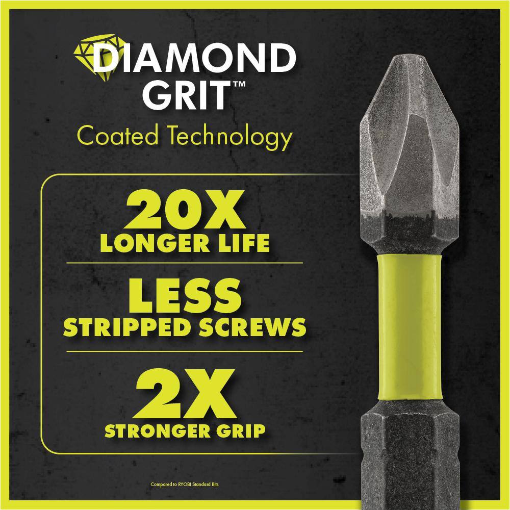 RYOBI 3-12 in. Diamond Grit Impact Drive Bits (3-Piece) A96301