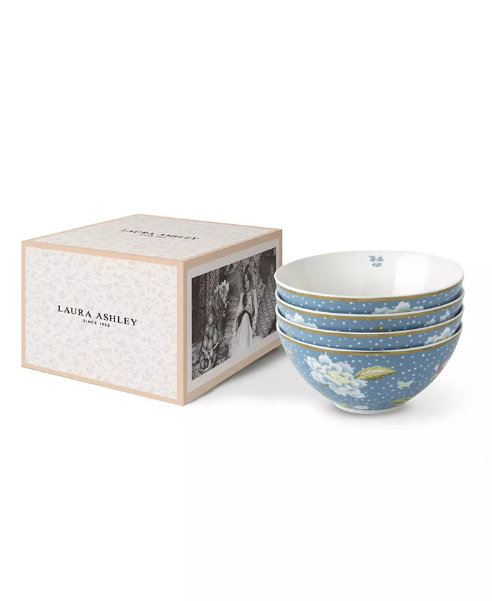 Laura Ashley Heritage Collectables Seaspray Uni Bowls in Gift Box Set of 4