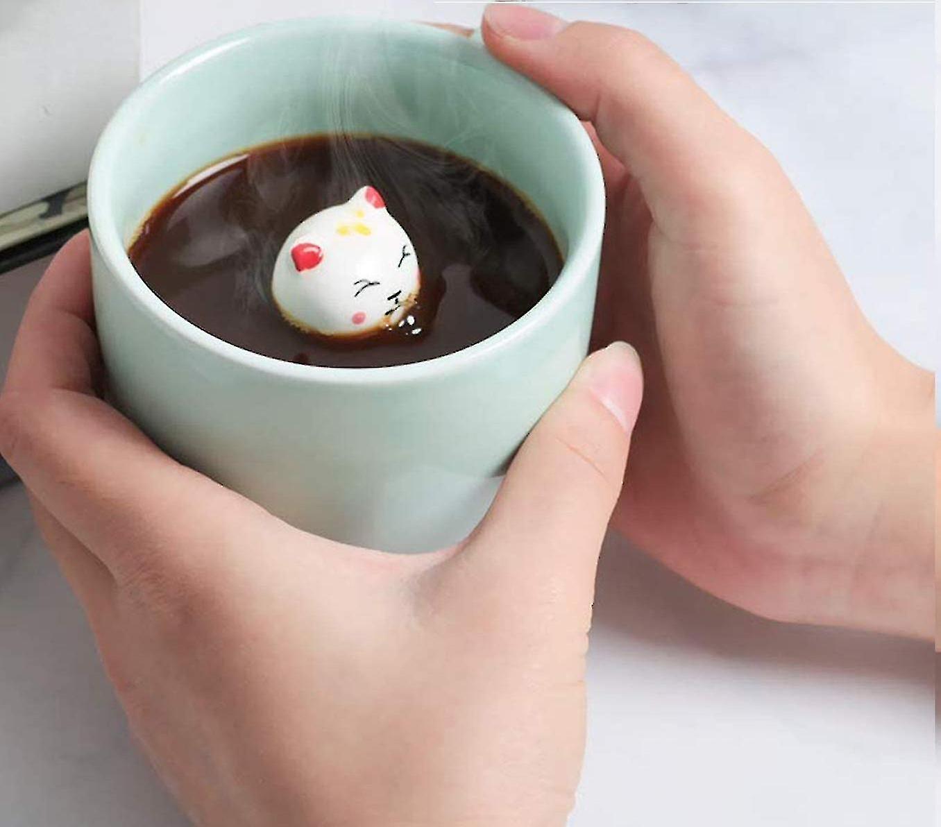 Coffee Mugs Lucky Cat 3d Cartoon Animal Ceramics Coffee Cup