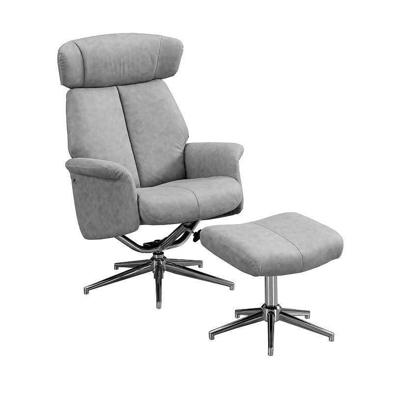 Monarch Swivel Accent Chair and Ottoman 2-piece Set