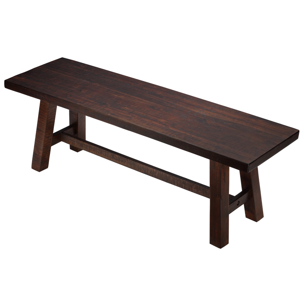 Cortesi Home Figi Rustic Wood Dining Bench