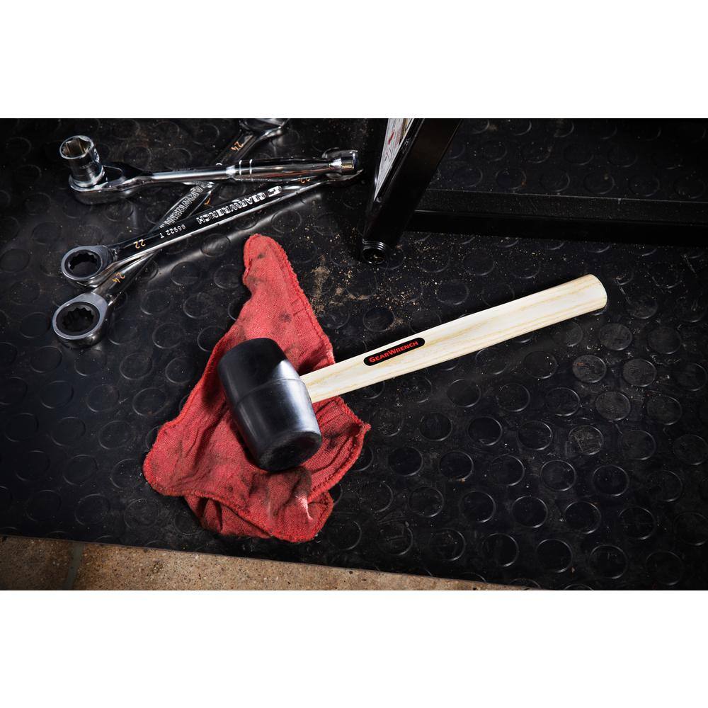 GEARWRENCH 16 oz. Hickory Handle Rubber Mallet with 10 in. Handle 82259