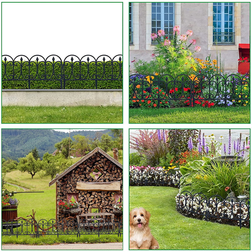 Relax love Decorative Garden Fence Lawn Path Plant Pile Decoration Garden Edge Picket Fence Courtyard Landscape Decoration