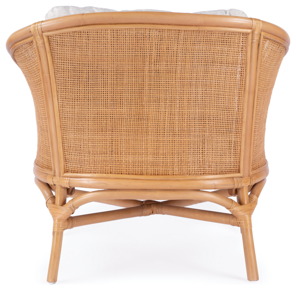 Captiva Rattan Upholstered Accent Chair   Beach Style   Armchairs And Accent Chairs   by Butler Specialty Company  Houzz