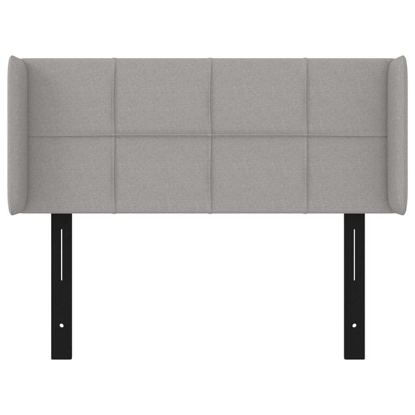 vidaXL Headboard with Ears Dark/Light Gray Fabric - - 37455509