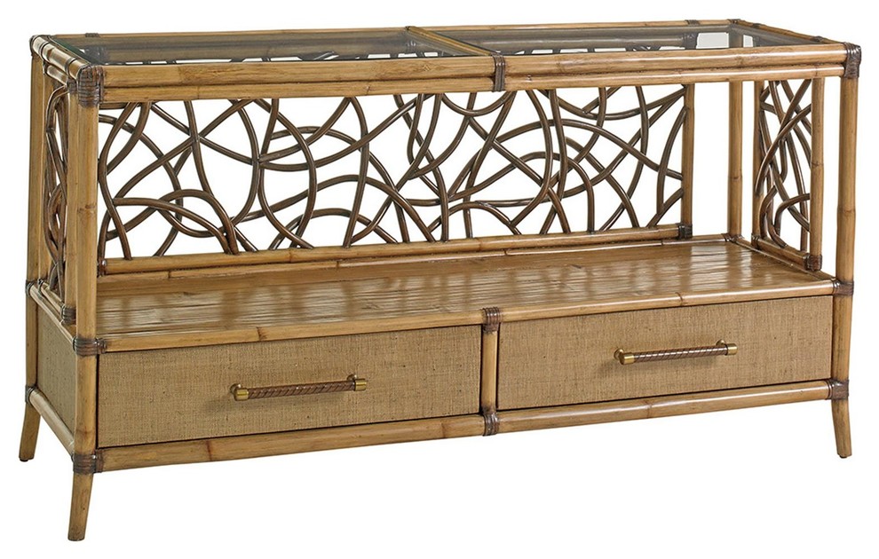 Emma Mason Signature Castlewoods Serving Console in Medium Umber   Tropical   Console Tables   by Emma Mason  Houzz