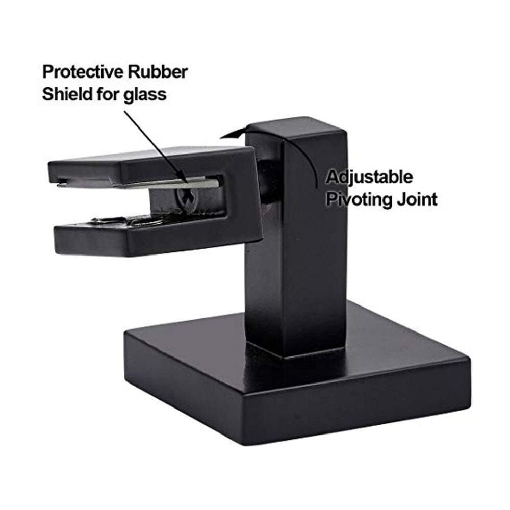 Square Black Pivot Mirror Hardware Tilting Anchors