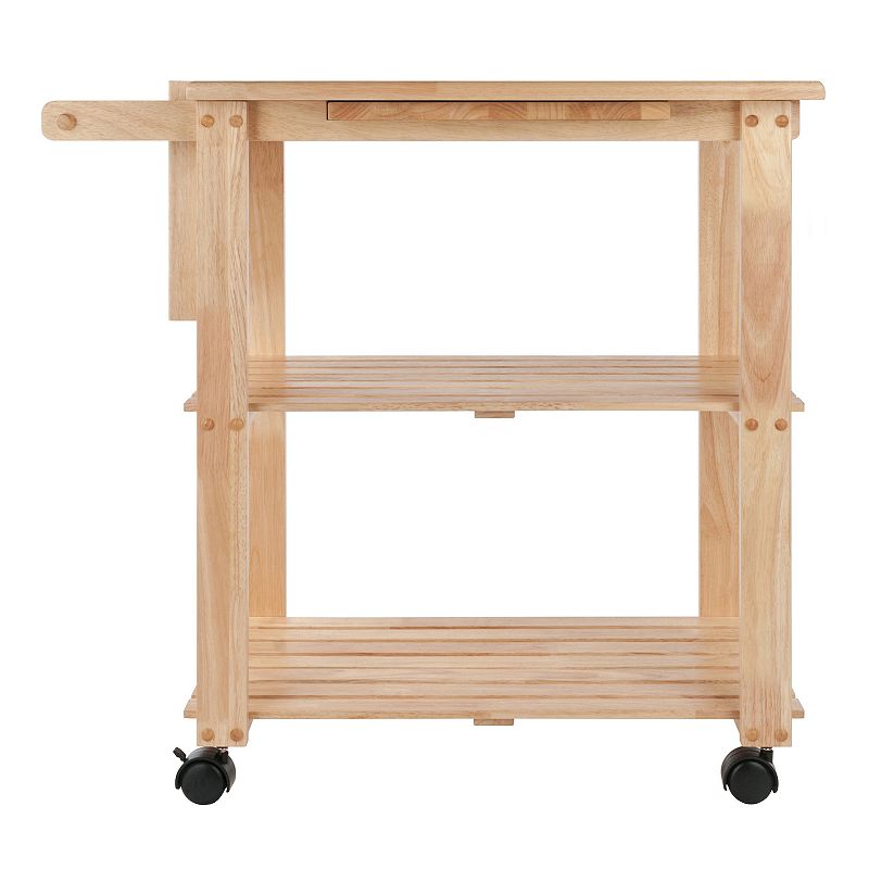 Winsome Knife Block and Cutting Board Kitchen Cart