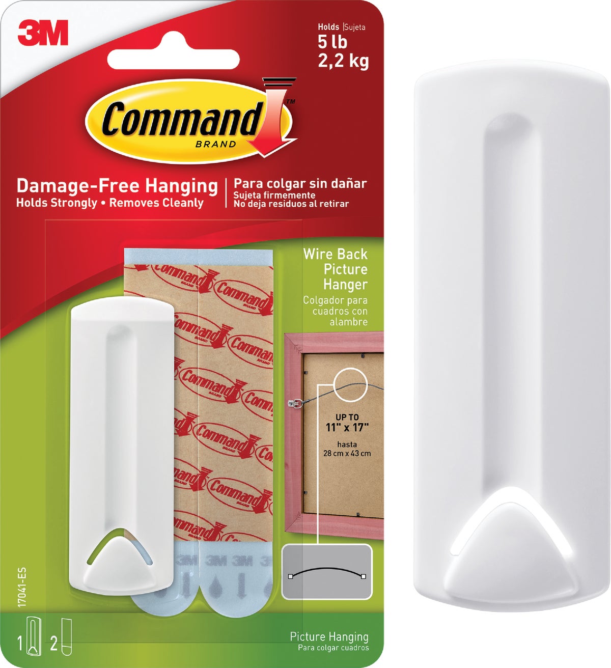 Command Wire Back Adhesive Picture Hanger White