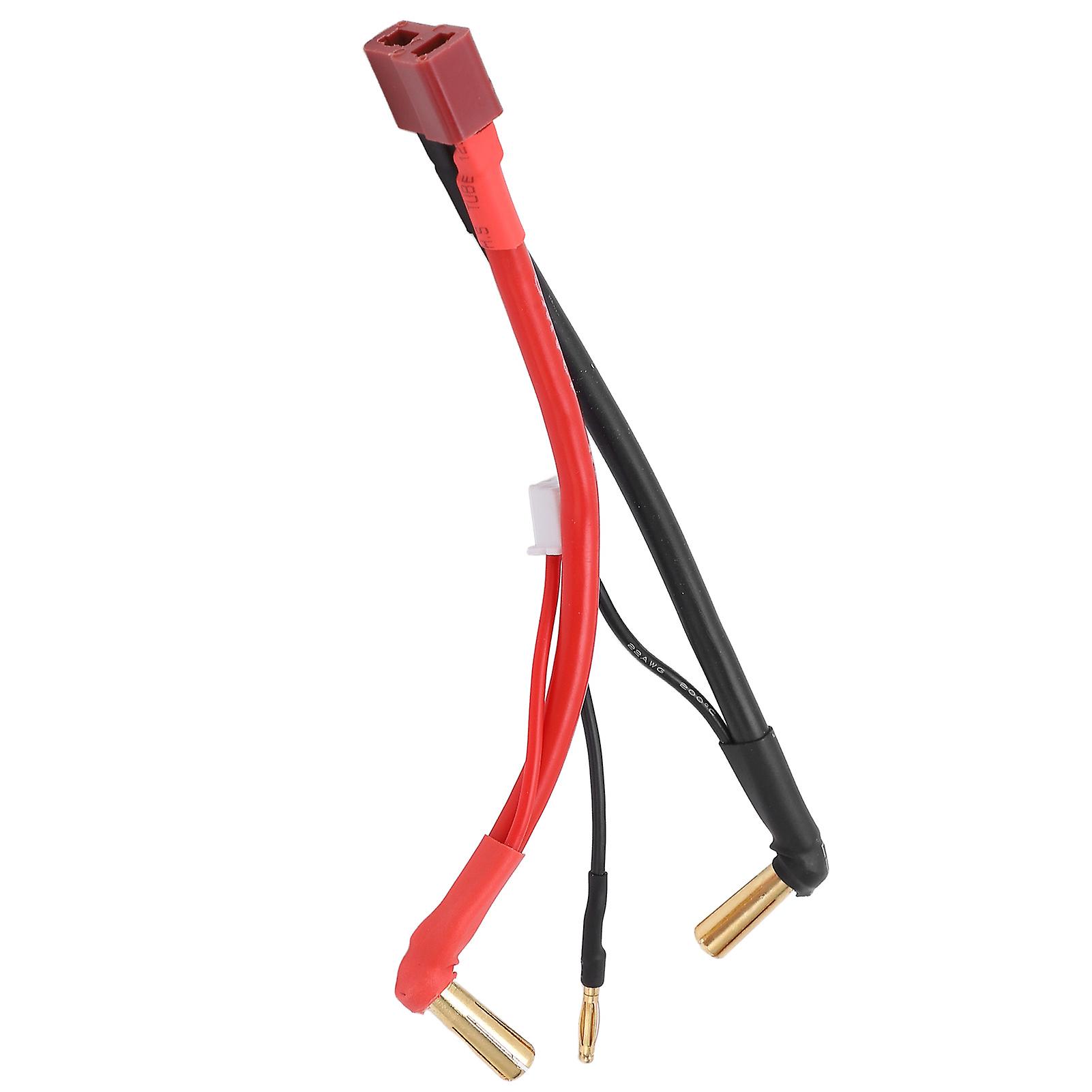 Rc Car T Plug Female To 90 4mm Banana Plug Male Cable With 2mm Head Rc Connecting Line For 2s 7.4v Lithium Battery