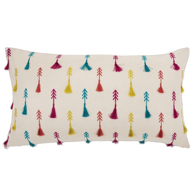 Oversized Brights Arrows Poly Filled Lumbar Throw Pillow Rizzy Home