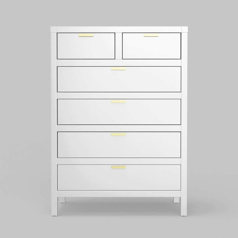 Carmel 6 Drawer Chest  White