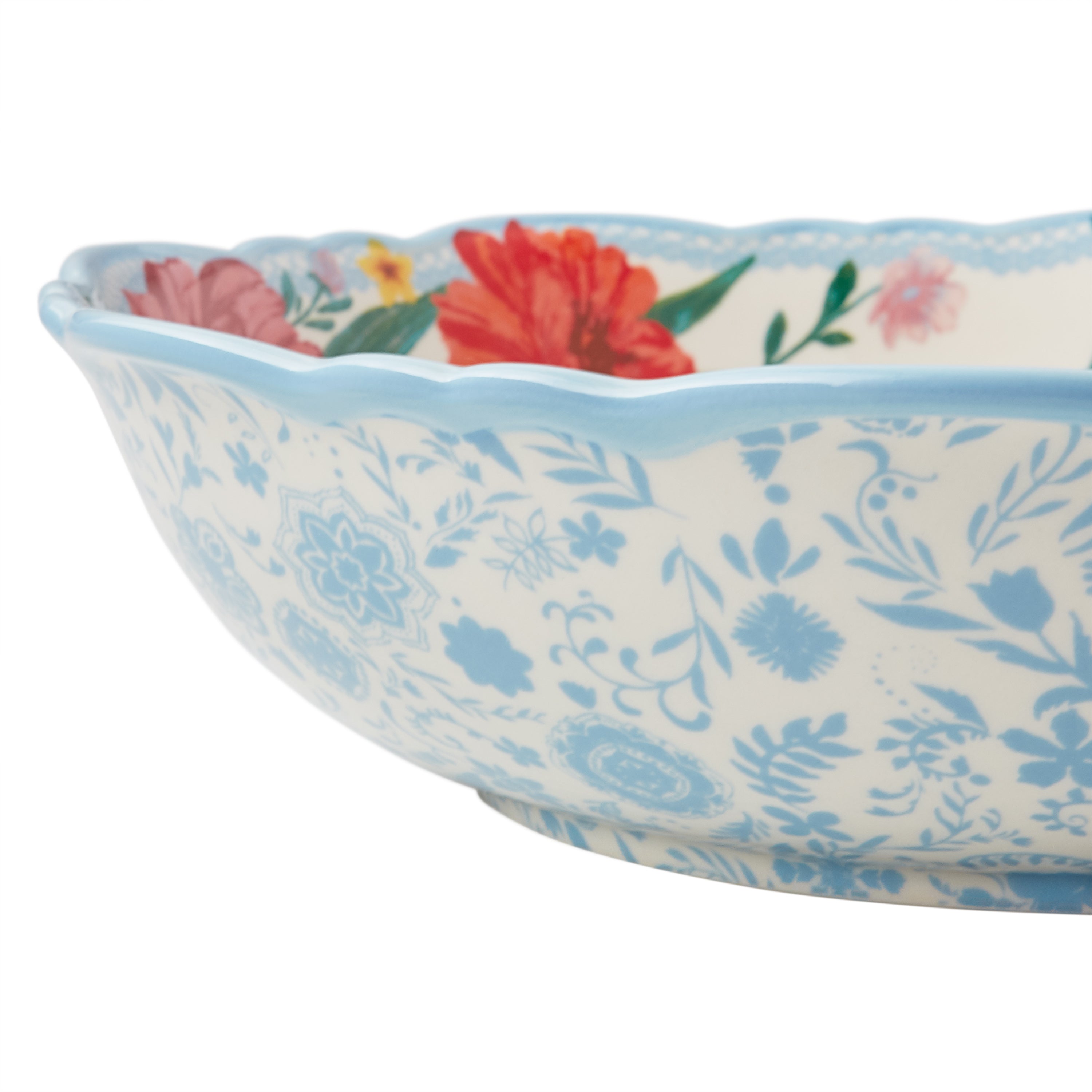 The Pioneer Woman Brilliant Blooms Stoneware Serve Bowl