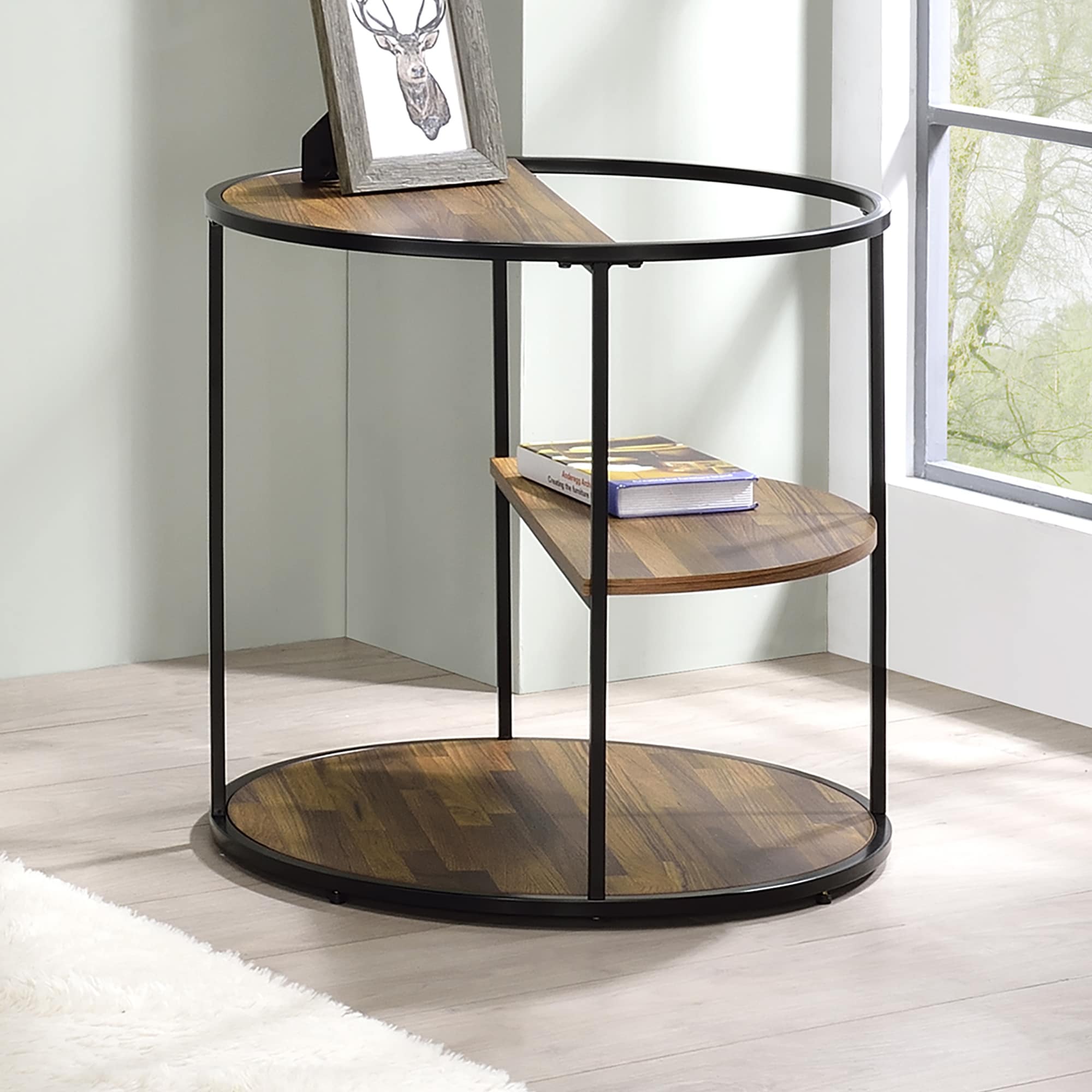 Furniture of America Carmicha Contemporary 24-inch 2-shelf Side Table