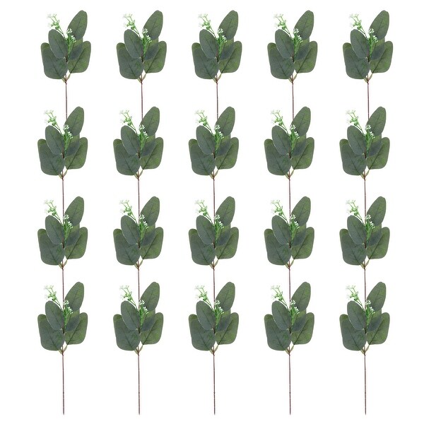 Artificial Eucalyptus Leaves Eucalyptus Stems Bulk Silver Dollar Green