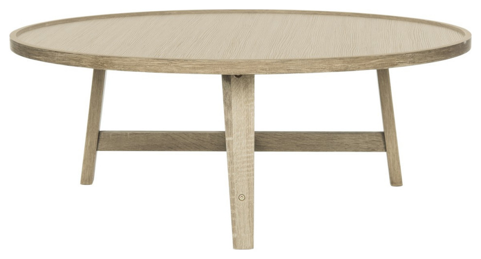 James Retro Mid Century Wood Coffee Table  Light Gray   Transitional   Coffee Tables   by Rustic Home Furniture Deco  Houzz