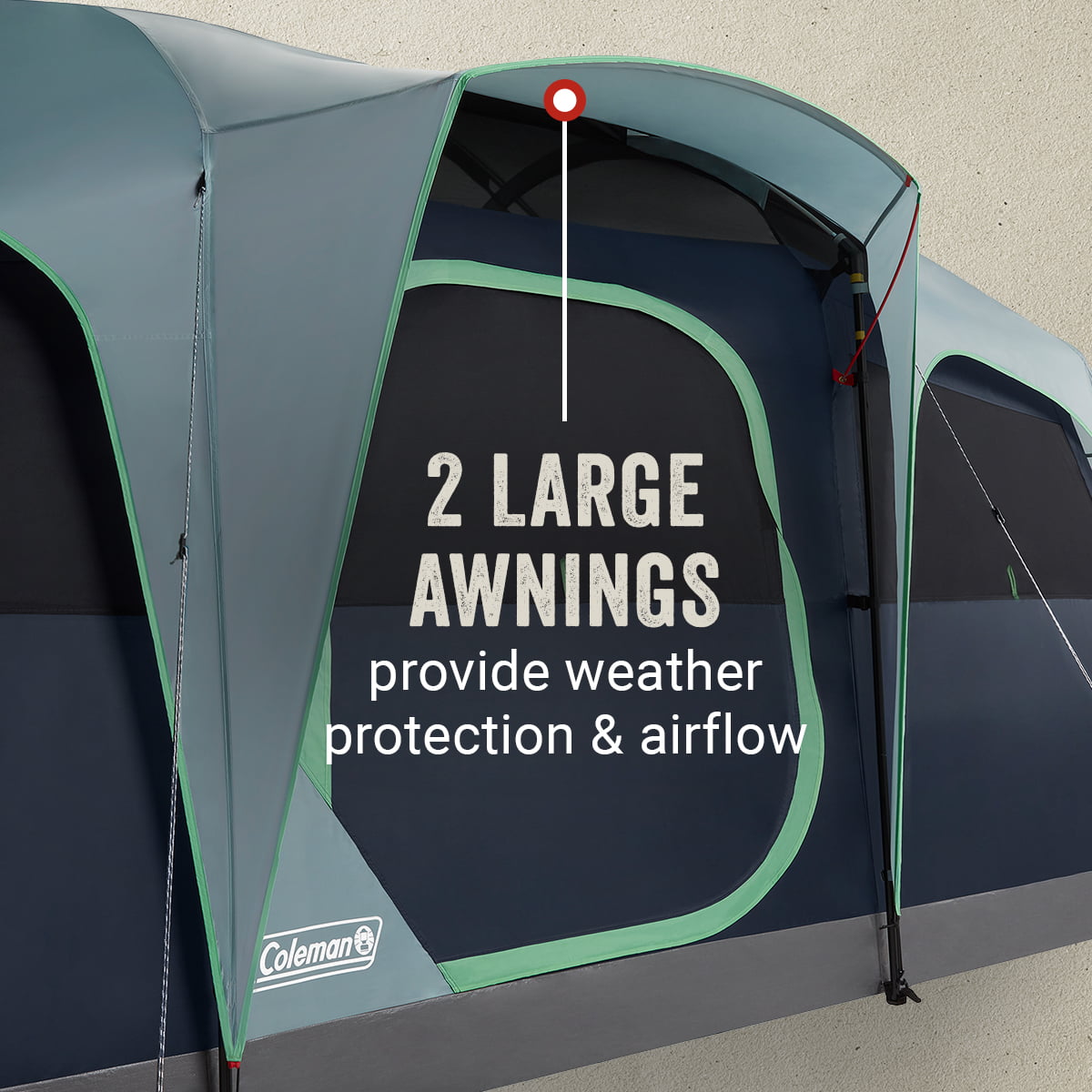 Coleman Sunlodge 8-Person Camping Tent， Blue Nights