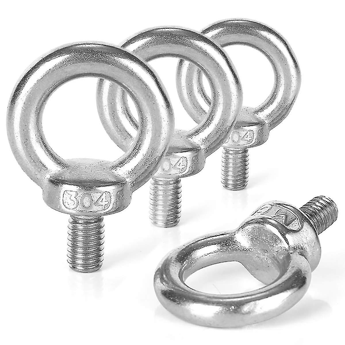 Eye Bolts M10 X 2pcs Lifting Ring Eye Bolts Male Thread Screws Bolt Stainless Steel Eye Bolts Rod Ri