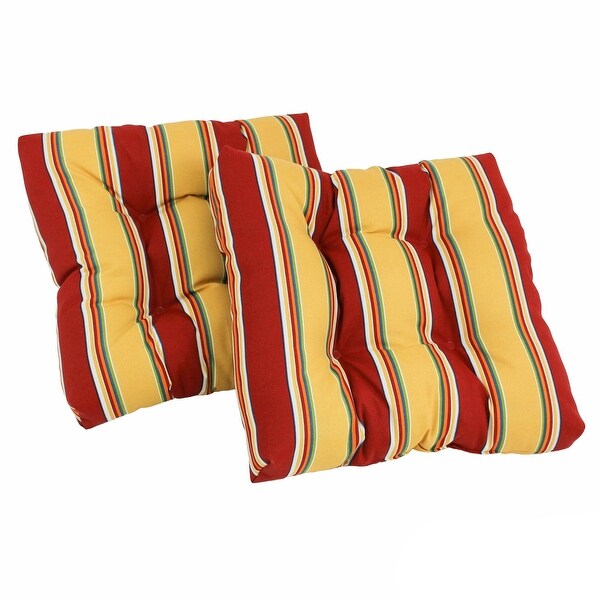 19-inch Square Tufted Indoor/Outdoor Chair Cushions (Set of 2)