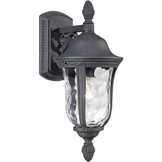 High Black Outdoor Wall Light