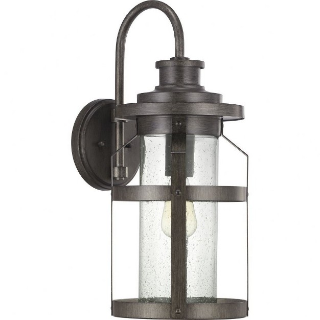 Progress Lighting Haslett 1 light Large Wall Lantern Antique Pewter Clear Seeded Glass Shade