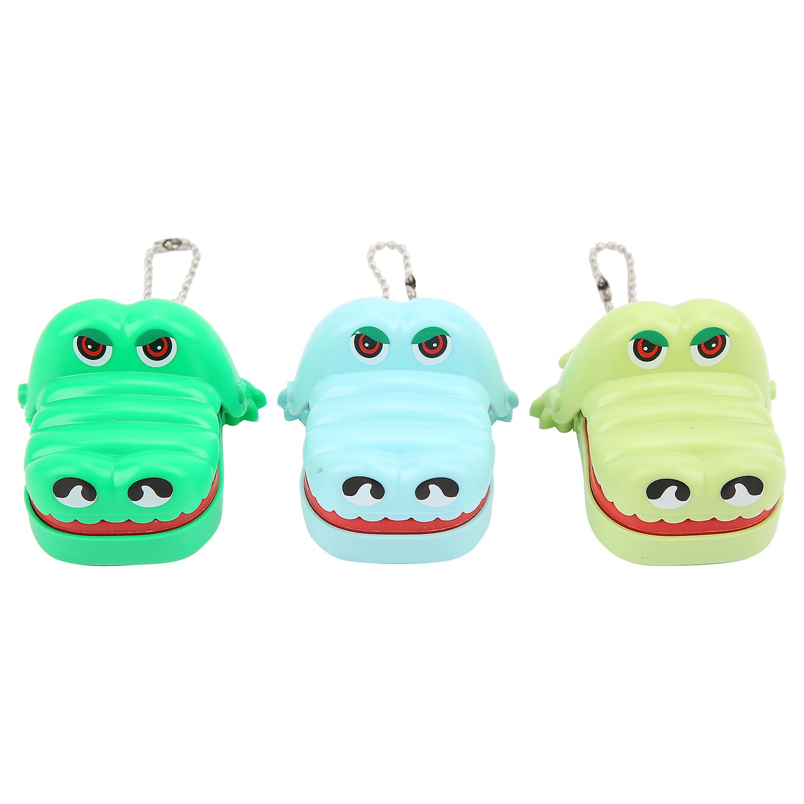 3pcs Children Cartoon Animal Teeth Toys Game Cute Biting Finger Toy Key Chain Setbiting Finger Teeth Toy