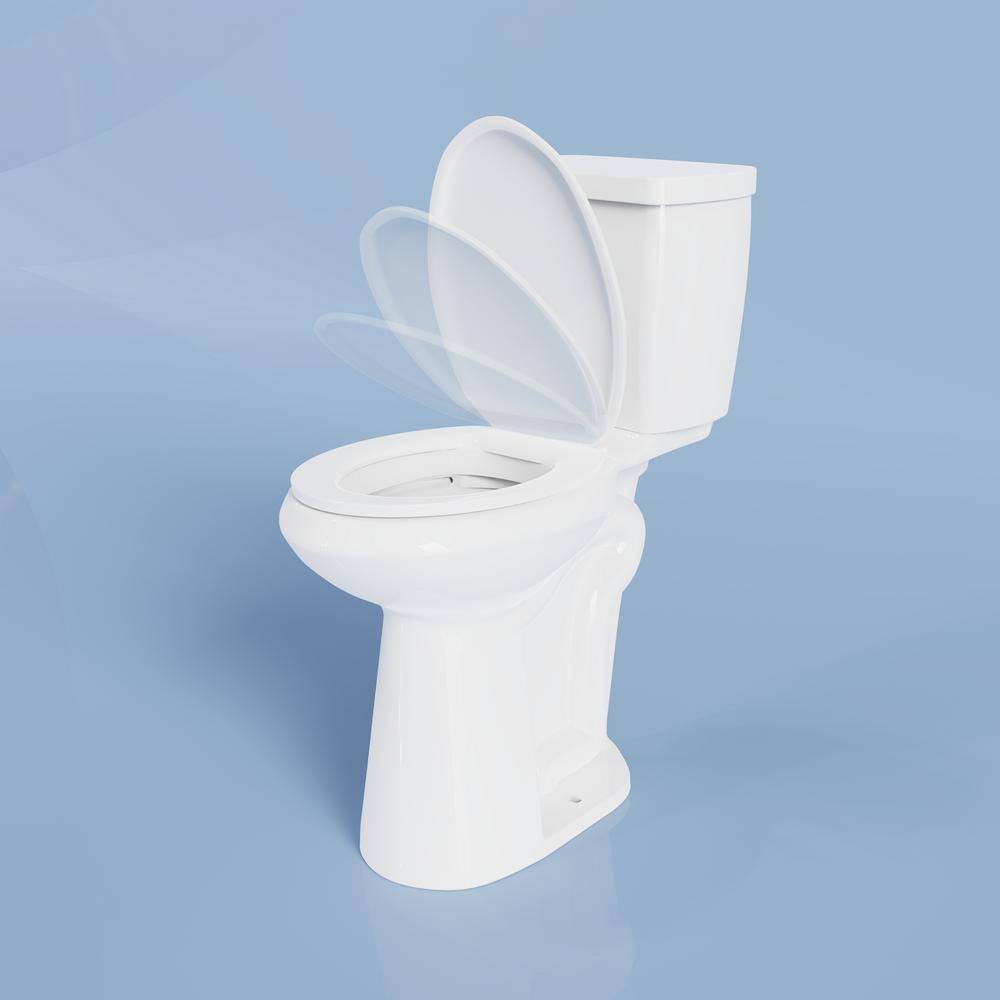 Simple Project High S-Trap 2-Piece 1.28 GPF Elongated Chair Height Floor Mounted Toilet in White (Seat Included) HD-US-HT-140