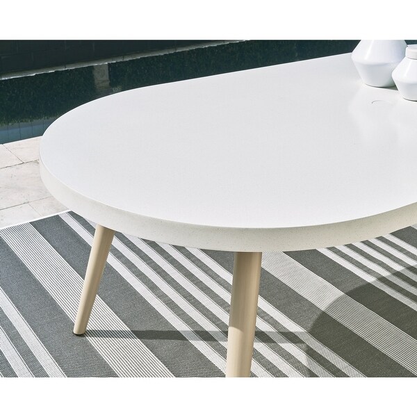 Signature Design by Ashley Seton Creek White Outdoor Dining Table