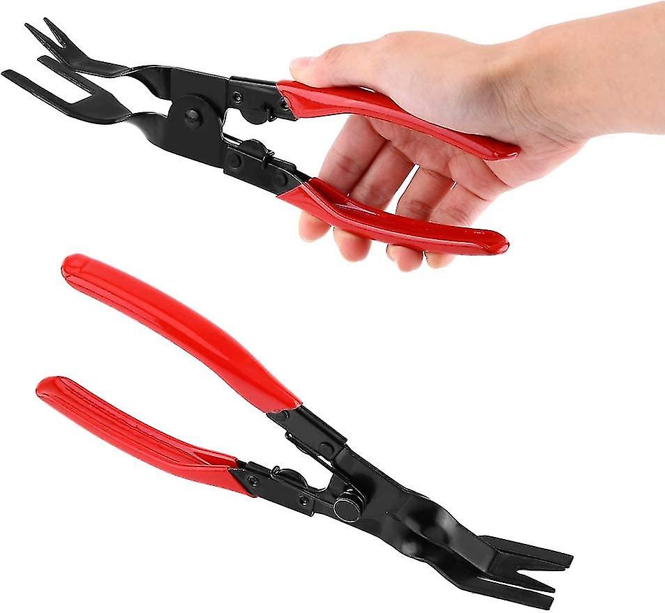 Car Interior Door Panel Trim Clip， Steel Removal Pliers， Car Door Trim Upholstery Removal Tool 2 Pcs