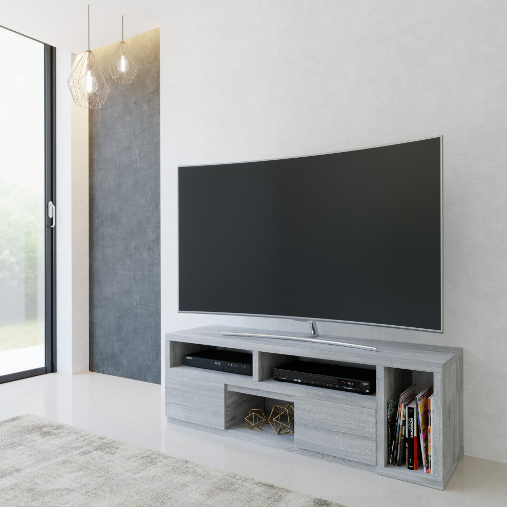 Techni Mobili Adjustable TV Stand Console For TV  x27s up to 65 quot  Contemporary   Entertainment Centers And Tv Stands   by Rta Products  L  Houzz
